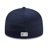 New York Yankees Navy White Satin Gray UV 59FIFTY Fitted Hat