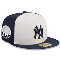 New York Yankees Navy White Satin Gray UV 59FIFTY Fitted Hat