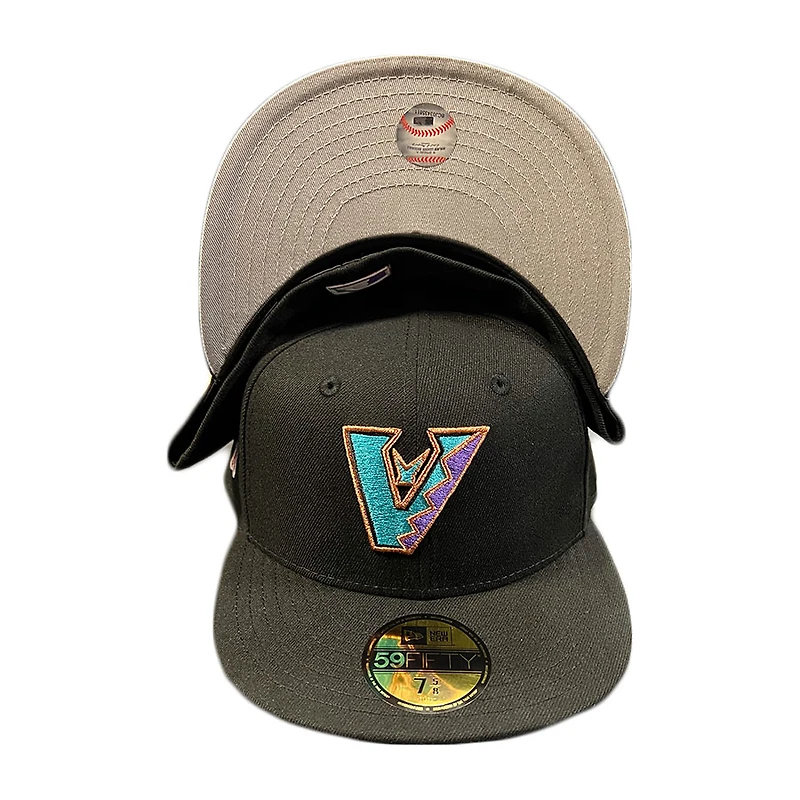 Arizona Diamondbacks Black Upside Down Pack 1998 Inaugural Patch Gray UV New Era 59FIFTY Fitted Hat