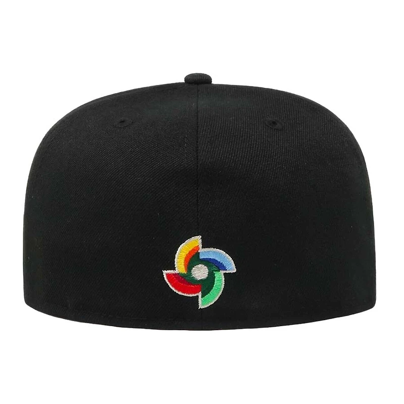Mexico Black WBC Flag Patch Gray UV 59FIFTY Fitted Hat