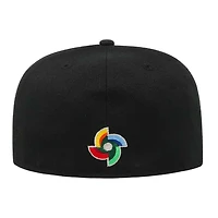 Mexico Black WBC Flag Patch Gray UV 59FIFTY Fitted Hat