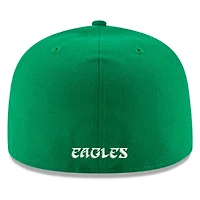 Philadelphia Eagles Kelly Green Throwback Logo NFL New Era 59FIFTY Fitted Hat
