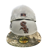 Chicago White Sox Chrome Realtree Two Tone Comiskey Park Patch Gray UV New Era 59FIFTY Fitted Hat
