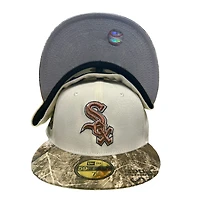 Chicago White Sox Chrome Realtree Two Tone Comiskey Park Patch Gray UV New Era 59FIFTY Fitted Hat