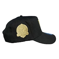 Los Angeles Dodgers Black Metallic Gold Logo & Patch A-Frame New Era 9FORTY Adjustable Hat