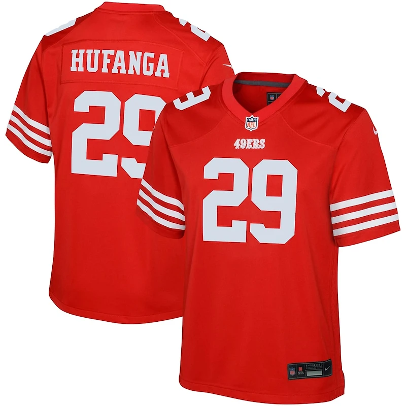 Youth San Francisco 49ers Talanoa Hufanga Scarlet Red Nike Game Jersey
