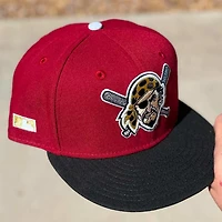 Pittsburgh Pirates Red Black Two Tone Side Batty Gray UV New Era 59FIFTY Fitted Hat