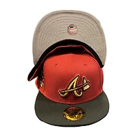 Atlanta Braves Red Two Tone Brick Pack Gray UV New Era 59FIFTY Fitted Hat