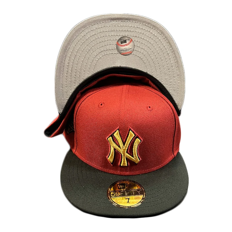 New York Yankees Red Two Tone Brick Pack Gray UV Era 59FIFTY Fitted Hat