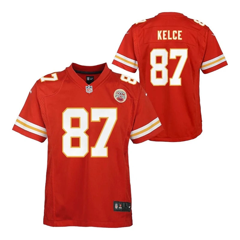 Youth Kansas City Chiefs Travis Kelce Red Game Jersey