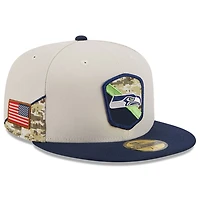 Seattle Seahawks 2023 Salute to Service NFL 59FIFTY New Era Fitted Hat