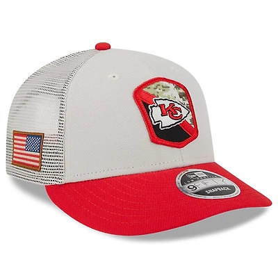 Kansas City Chiefs New Era 2023 NFL Salute to Service Low Profile 9FIFTY Snapback Adjustable Hat