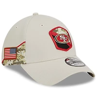 San Francisco 49ers New Era 2023 NFL Salute to Service Stone 39THIRTY Flex Hat