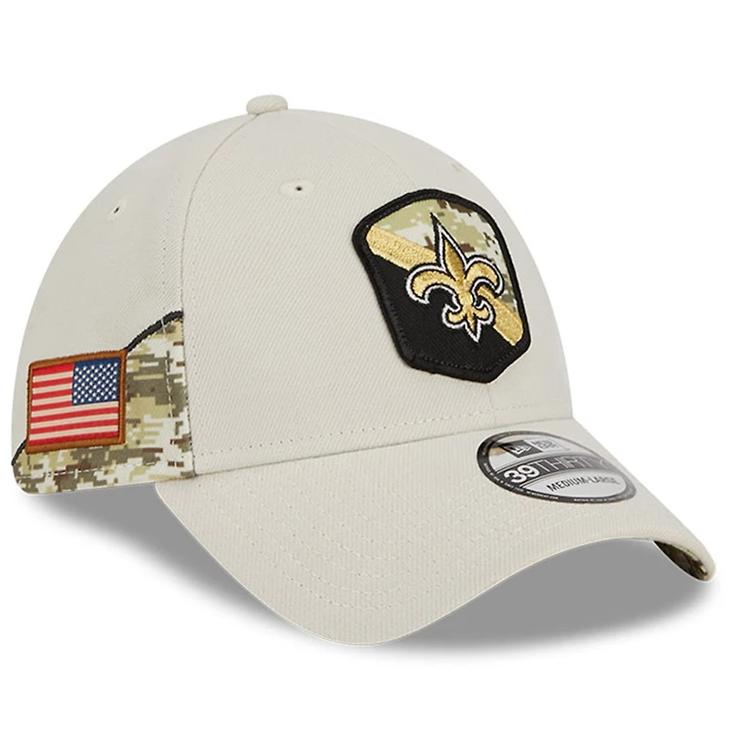New Orleans Saints Era 2023 NFL Salute to Service Stone 39THIRTY Flex Hat