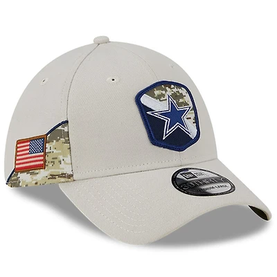 Dallas Cowboys New Era 2023 NFL Salute to Service Stone 39THIRTY Flex Hat