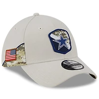 Dallas Cowboys New Era 2023 NFL Salute to Service Stone 39THIRTY Flex Hat
