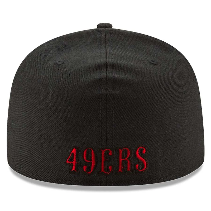 San Francisco 49ers Black Red Alt Basic NFL New Era 59FIFTY Fitted Hat
