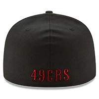San Francisco 49ers Black Red Alt Basic NFL New Era 59FIFTY Fitted Hat