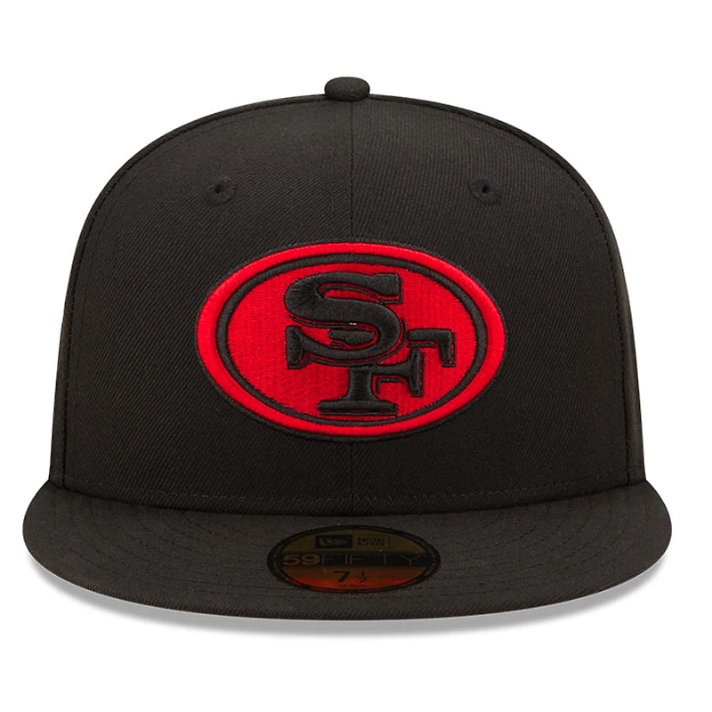 San Francisco 49ers Black Red Alt Basic NFL New Era 59FIFTY Fitted Hat