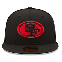 San Francisco 49ers Black Red Alt Basic NFL New Era 59FIFTY Fitted Hat