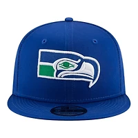 Seattle Seahawks Blue Retro Basic NFL New Era 9FIFTY Snapback Hat