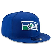 Seattle Seahawks Blue Retro Basic NFL New Era 9FIFTY Snapback Hat
