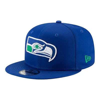 Seattle Seahawks Blue Retro Basic NFL New Era 9FIFTY Snapback Hat