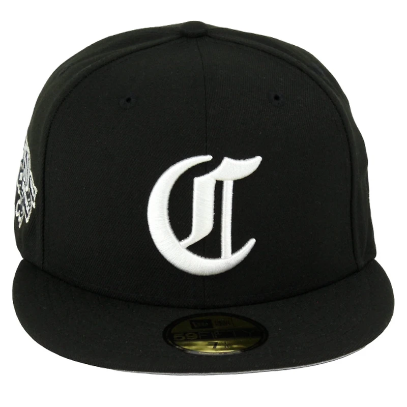 Cincinnati Reds Cyber Monday Black "Chrome C" 150th Patch Gray UV New Era 59FIFTY Fitted Hat