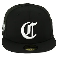Cincinnati Reds Cyber Monday Black "Chrome C" 150th Patch Gray UV New Era 59FIFTY Fitted Hat