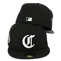 Cincinnati Reds Cyber Monday Black "Chrome C" 150th Patch Gray UV New Era 59FIFTY Fitted Hat