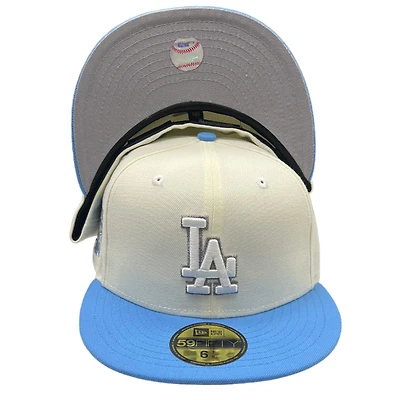 Los Angeles Dodgers Chrome Light Blue 40th Patch Gray UV New Era 59FIFTY Fitted Hat