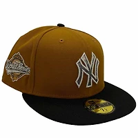New York Yankees Brown and Black My Hood To Yours 2 1996 World Series Patch Gray UV Era 59Fifty Fitted Hat