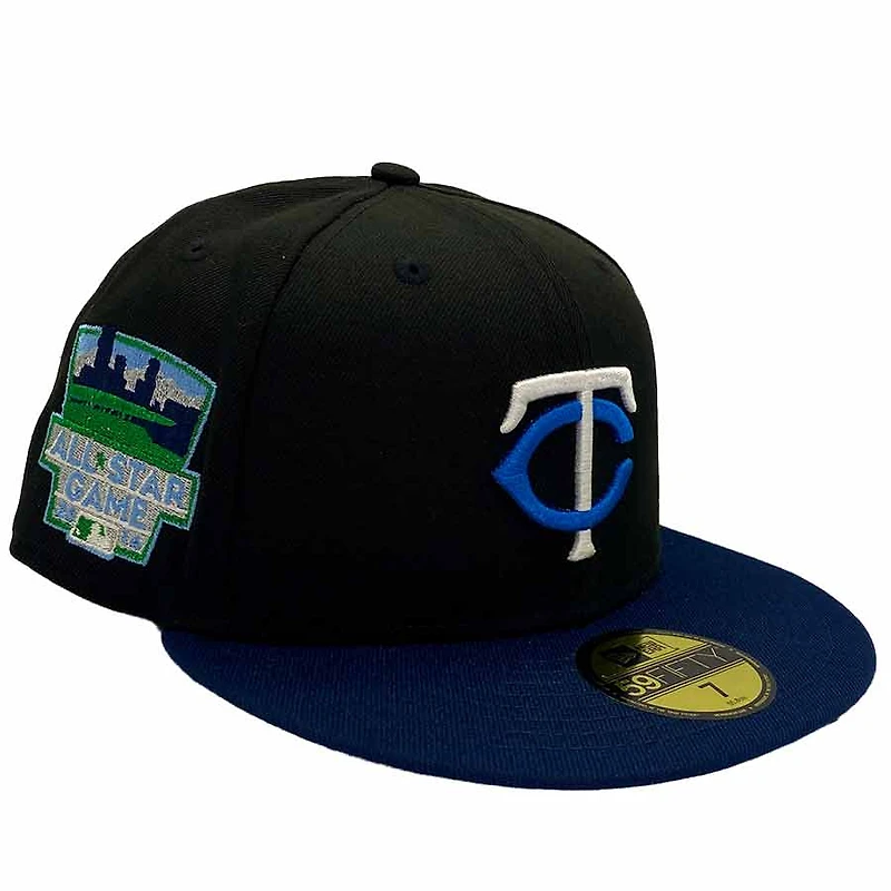 Minnesota Twins Black and Navy My Hood To Yours 2 2014 All Star Game Patch Gray UV New Era 59Fifty Fitted Hat