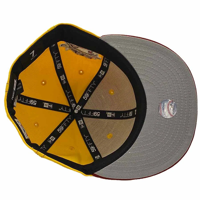 Atlanta Braves Gold and Burgundy My Hood To Yours 2 2000 All Star Game Patch Gray UV New Era 59Fifty Fitted Hat