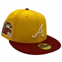 Atlanta Braves Gold and Burgundy My Hood To Yours 2 2000 All Star Game Patch Gray UV New Era 59Fifty Fitted Hat