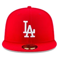 Los Angeles Dodgers Red and White Basic New Era 59FIFTY Fitted Hat