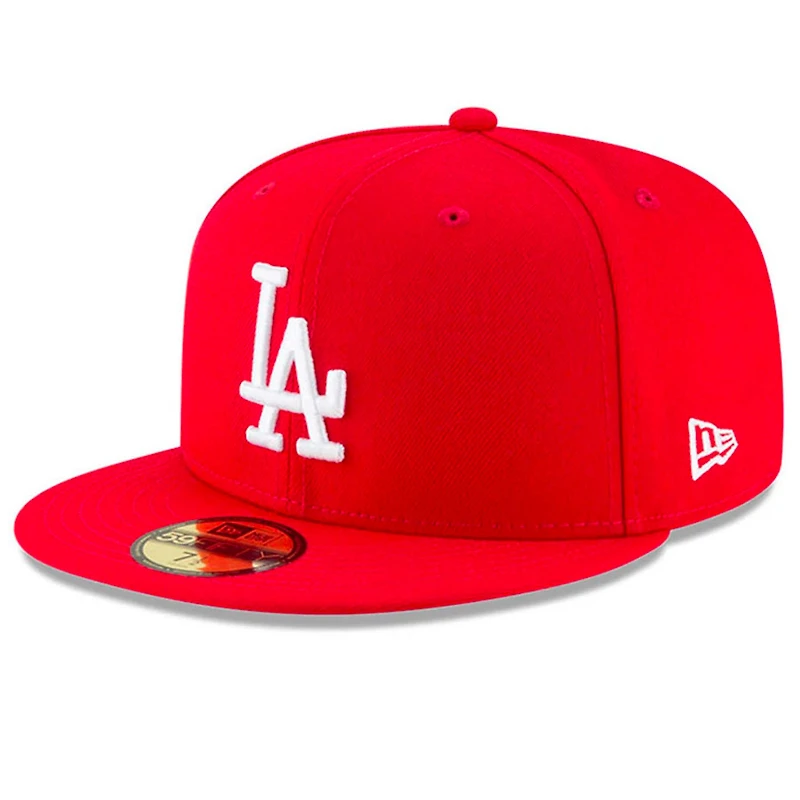 Los Angeles Dodgers Red and White Basic New Era 59FIFTY Fitted Hat