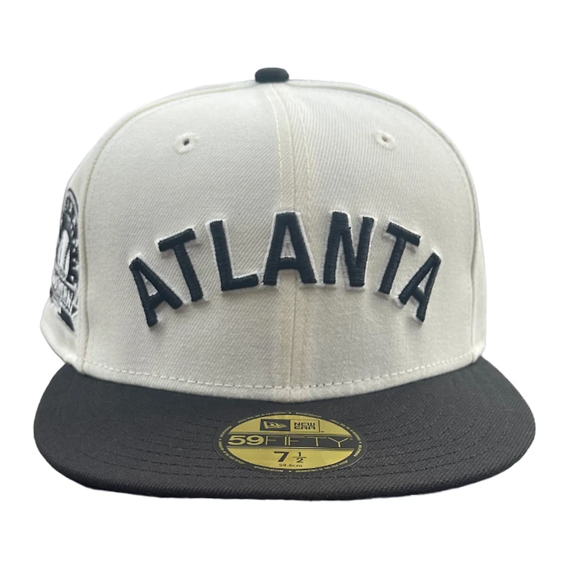 Atlanta Braves Chrome Black Negro League New Era 59FIFTY Fitted Hat