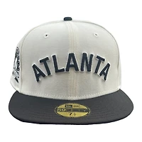 Atlanta Braves Chrome Black Negro League New Era 59FIFTY Fitted Hat