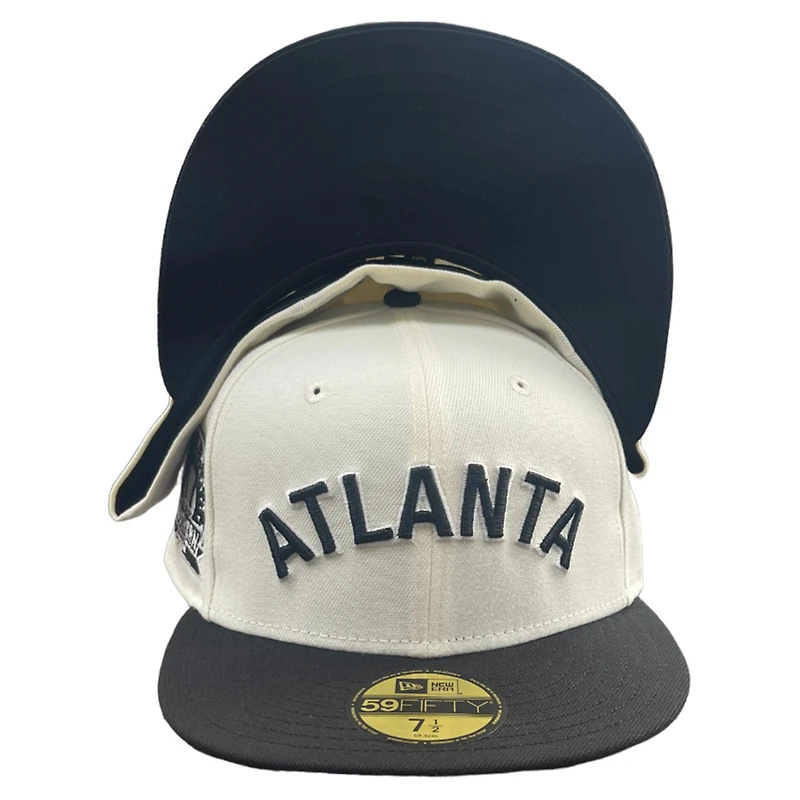 Atlanta Braves Chrome Black Negro League New Era 59FIFTY Fitted Hat