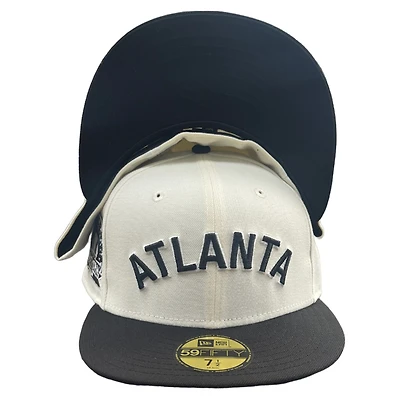 Atlanta Braves Chrome Black Negro League New Era 59FIFTY Fitted Hat