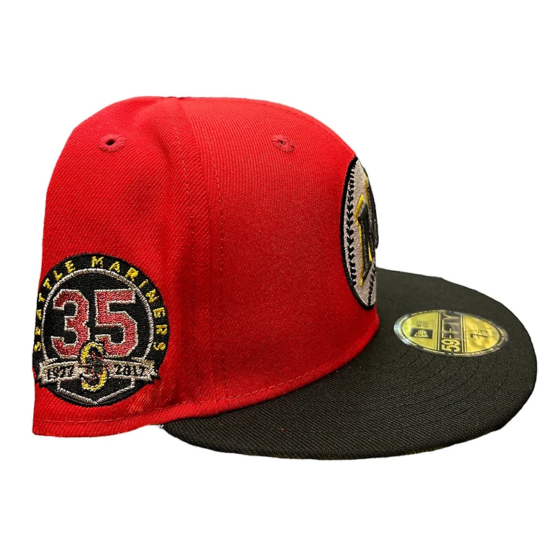Seattle Mariners Red Renzy Pack 35th Aniv Patch Gray UV New Era 59FIFTY Fitted Hat