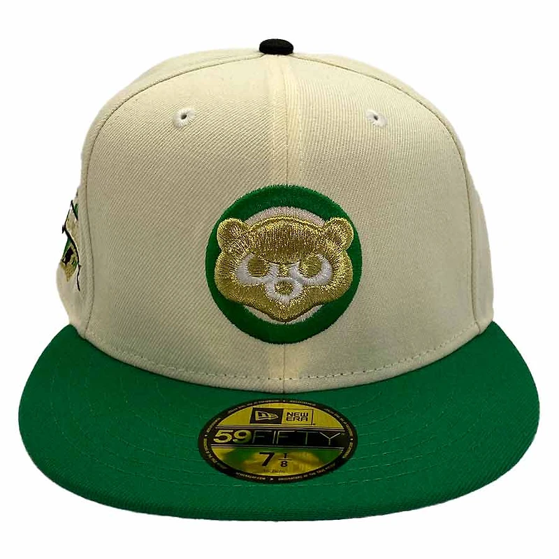 Chicago Cubs Cream and Green Rager Pack 1990 All Star Game Patch Gray UV New Era 59Fifty Fitted Hat