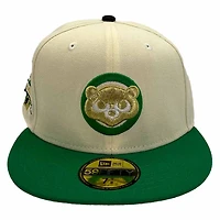 Chicago Cubs Cream and Green Rager Pack 1990 All Star Game Patch Gray UV New Era 59Fifty Fitted Hat