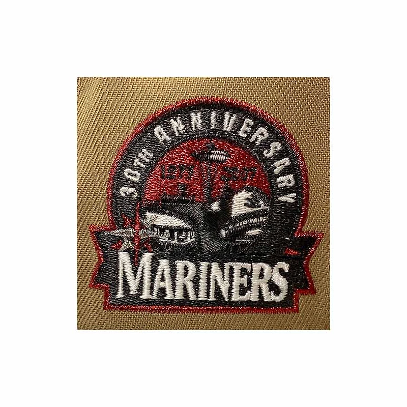 Seattle Mariners Khaki Rager Pack 30th Anniversary Patch Red UV New Era 59Fifty Fitted Hat