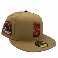 Seattle Mariners Khaki Rager Pack 30th Anniversary Patch Red UV New Era 59Fifty Fitted Hat