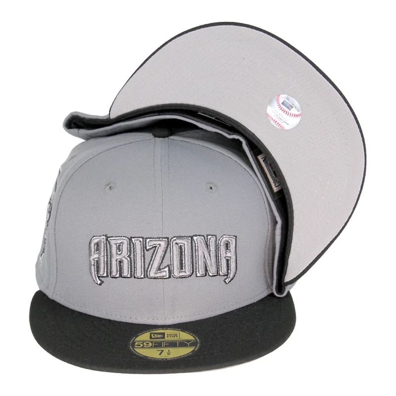 Arizona Diamondbacks Gray Black Two Tone 1998 Patch UV 59FIFTY Fitted Hat