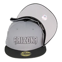 Arizona Diamondbacks Gray Black Two Tone 1998 Patch UV 59FIFTY Fitted Hat