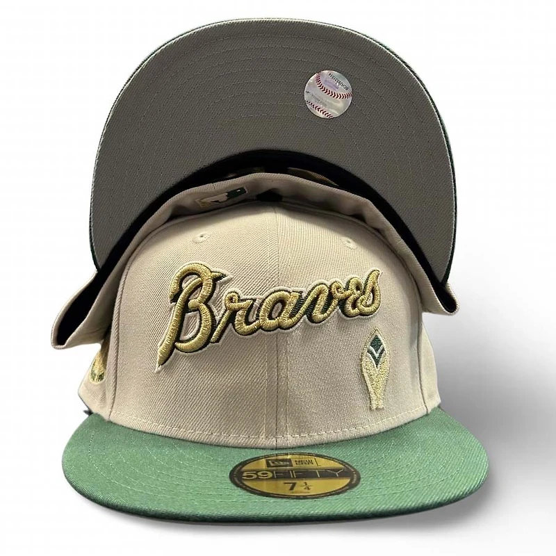 Atlanta Braves Stone Green "Augusta" 1972 Patch Gray UV 59FIFTY Fitted Hat