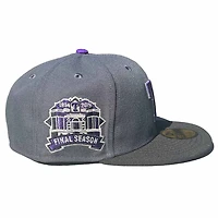 Texas Rangers The Undertaker Graphite and Black Two Tone 2019 Final Season Patch Purple UV New Era 59Fifty Fitted Hat